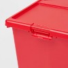 70qt Latching Storage Box Red Tint - Brightroom™ - image 3 of 3