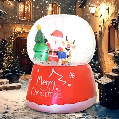CIPACHO 5.5FT Inflatable Christmas Crystal Ball, Xmas Blow Up Decoration for Indoor Outdoor Yard Party