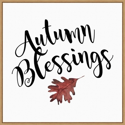 22" x 22" Autumn Blessings Portfolio Framed Wall Canvas - Amanti Art