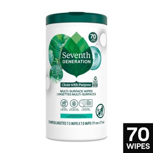 Seventh Generation Garden Mint Multi-Surface Cleaning Wipes - 70ct - 1 of 4