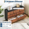 Modern Dresser w/Vintage Circle Handles - Curved Profile Wood Chest, Natural Oak for Bedroom/Living Room - 4 of 4