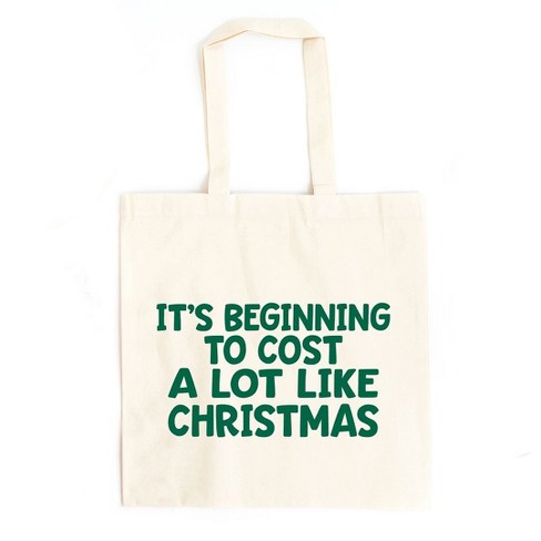 City Creek Prints Cost Like Christmas Canvas Tote Bag - 15x16 - Natural - image 1 of 2