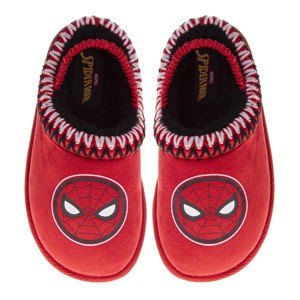 Marvel Avengers Boys Snow Slippers Spiderman Boots Faux Fur Winter Mules Cozy Warm House Shoes (Toddlers) - 1 of 4