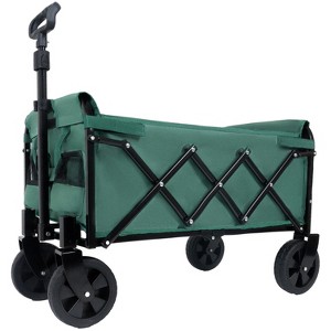 KTMBDW 29.5'' Collapsible Wagons Carts, Heavy Duty Folding Beach Wagon Cart with Wheels, Portable Utility Outdoor Wagon for Camping - 1 of 4