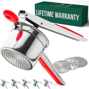 Bellemain Stainless Steel Potato Ricer – 15oz Masher with 3 Discs for Potatoes, Spaetzle & More - 1 of 4