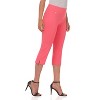 Rekucci Women's Pull-On Mid-Rise Straight-Leg Capri Pants with Tummy Control and Hidden Pocket - 2 of 4
