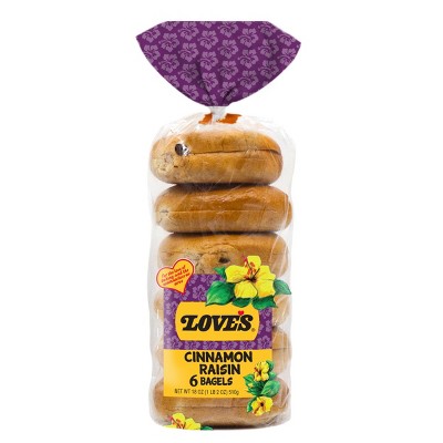 Love's Cinnamon Raisin Bagel - 18oz