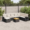 vidaXL Garden Sofa Set Black, Cream White - 2 of 4