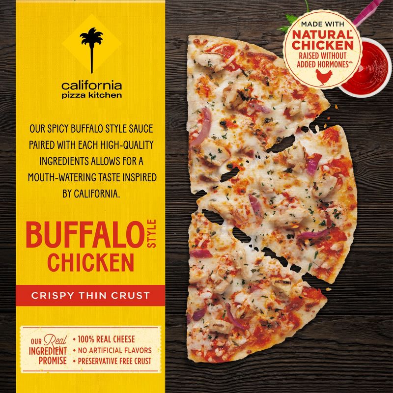 California Pizza Kitchen Thin Crust Frozen Buffalo Chicken Pizza - 11.8oz, 1 of 11