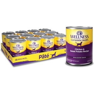 Wellness Complete Health Chicken & Sweet Potato Formula Natural Canned Dog Food, 12.5-oz, Case of 12 - 1 of 4
