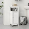 Bathroom Single Door Cabinet Multi-functional Wooden Storage Cabinet With Adjustable Shelf Open Shelf - 2 of 4