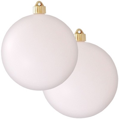 Christmas by Krebs 2ct Cloud White Shatterproof Christmas Ball Ornaments 6" (150mm)