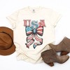 Simply Sage Market Coquette USA Bow Grunge Garment Dyed Tee - 3 of 4