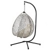 Patio Swing Egg Chair With Stand,PE Rattan Egg Chair,Hanging Basket Chair,Hammock Chair -Maison Boucle - 4 of 4