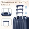 20"Carry-On Suitcase & 14" Cosmetic Case Set, Front Opening Luggage with Spinner Wheels & Combination Lock - ModernLuxe - 4 of 4