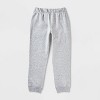 Kids' Adaptive Fleece Jogger Pants - Cat & Jack™ Heather Gray - 2 of 3