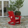 Merrick Lane HDPE Adirondack Chair with Cup Holder and Pull Out Ottoman, All-Weather HDPE Indoor/Outdoor Chair - 2 of 4