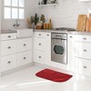 Farmlyn Creek Slip-Resistant Kitchen Floor Mat, Half Round Red Kitchen Rug with Rubber Backing for Office, Sink, Laundry Room, Red, 18x30 In - 3 of 4