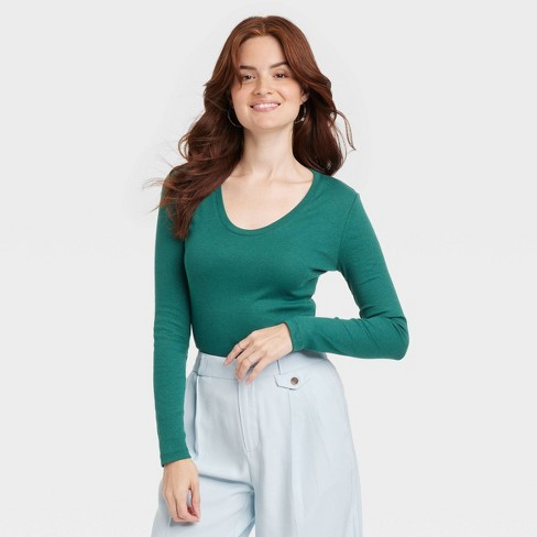 Women's Long Sleeve T-shirt - A New Day™ : Target