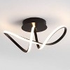 19.5" Chantelle Modern Minimalist Aluminum Loop Integrated LED Semi Flush Mount - JONATHAN Y - image 2 of 4