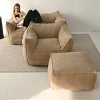 Clearance Sales Teddy Bean Bag Accent Chair,Teddy Minimalist Bean Bag Arm Chair & Lounger,Accent Chair With Ottoman-Maison Boucle - 2 of 4