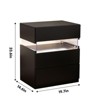 Sapphtopaz Modern Night Stand with 3 Drawers Wood Bedside Tables with Acrylic Board and Open Shelf, LED Nightstand for Bedroom, Living Room - 4 of 4