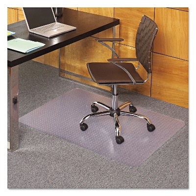 3'x3' Rectangle Solid Vinyl Office Chair Mat Clear - ES Robbins
