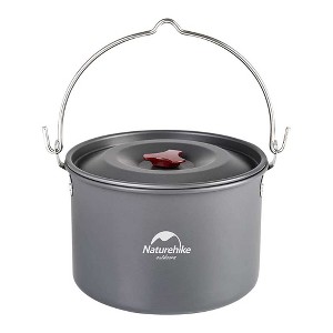 Naturehike Camping Soup Pot Cookware with Lid Large Outdoor Portable Hanging Pot Cooking Set for 1-6 People - 1 of 4