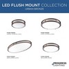 Progress Lighting, Moderna Collection, 1-Light Flush Mount, Urban Bronze, White Acrylic Shade, Steel, 14" x 3.75" - 3 of 4
