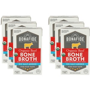 Bonafide Provisions Organic No Salt Added Beed Bone Broth - Case of 6 - 16.9 oz - 1 of 2