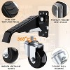 Tree City Heavy Duty Retractable Casters (4-Pack) | Workbench Leveling Wheels w/Install Template & PU Wheels - 2 of 4