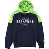 STARTER Mens Seattle Seahawks Hoodie Sweatshirt, Blue, Large - 4 of 4
