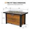 44 Inch Propane Fire Pit Table, 50000BTU Rectangle Fire Table with Cover & Rain Cover, Sturdy Steel and Iron Fence Surface, CSA Safety Certified - 2 of 4
