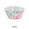 Unique Bargains YUM Letter Print Disposable Baking Cups Greaseproof Paper Multicolor 1.97"x1.18" 100 Pcs - 4 of 4