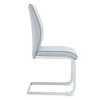 DOMETOUR PU High Resilience Dining Chair Set of 2 with Arched Metal Silver Leg Luxury Simple Arch Chair - 4 of 4