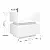 Conner High Glossy Nightstand with RGB Led Light and Bluetooth Control, Bedside Table with 2 Drawers - The Pop Home - 4 of 4