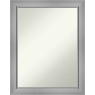 22 x 28 Non-Beveled Flair Bathroom Wall Mirror Polished Nickel - Amanti  Art