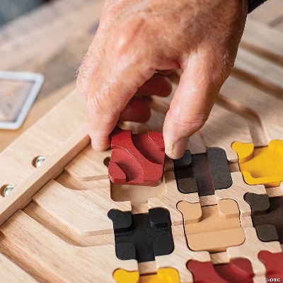 Deluxe Wooden Marble Circuit Puzzle Game with Steel Marbles