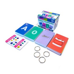 Carson Dellosa Education Early Learning Flash Card Box Set, Grade PK-1 (216 cards, 4 book rings, 4 dividers) - 1 of 4