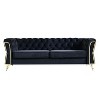 NicBex 87.4 Inch Velvet Tufted 2-Seat Sofa with Metal Legs for Living Room,Apartment,Bedroom - 2 of 4