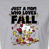 Women's - Peanuts - Just A Mom Who Loves Fall Cropped Graphic T-Shirt - 2 of 4