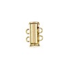 John Bead Beadwork Findings Tube Slide with 2-Strand Gold Jewelry Finding, 6pcs - 2 of 4