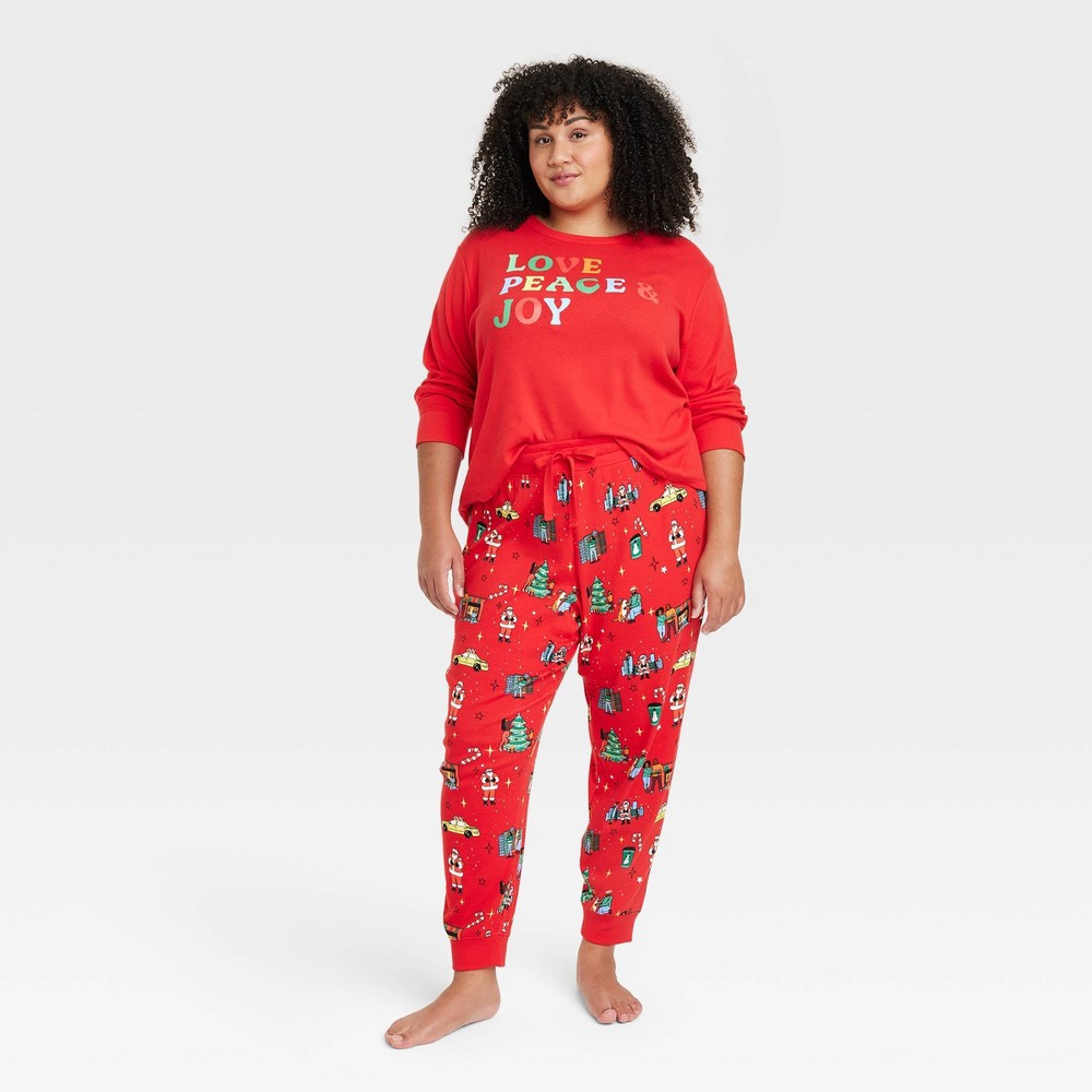 Women's Holiday City Matching Family Pajama Set - Wondershop™ with Frances Marina Smith Red 2X