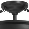 Minka Lavery Modern Ceiling Light Semi Flush Mount Fixture 19" Coal 3-Light Etched White Glass Shade for Bedroom Kitchen Bathroom - 4 of 4