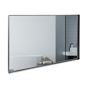 Dexmalle Classic Black Rectangular Bathroom Mirror with Metal Frame - 1 of 4