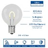 Novelty Lights G40 Globe Hanging Dimmable LED String Light Replacement Bulbs E12 Candelabra Base - image 3 of 4