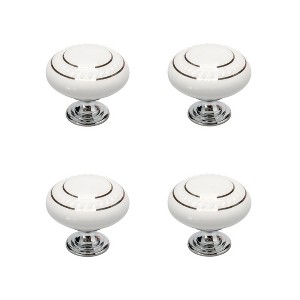 Unique Bargains Ceramic DIY Decorative Dressing Table Cabinet Knob 4 Pcs - 1 of 4