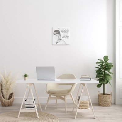 Black and White Motivational Canvas Quote Wall Art, 17 x 17