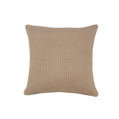 HomeRoots 20" X 20" Taupe And Brown 100% Cotton Zippered Pillow