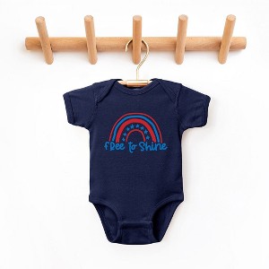 The Juniper Shop Free To Shine Rainbow Baby Bodysuit - 1 of 3